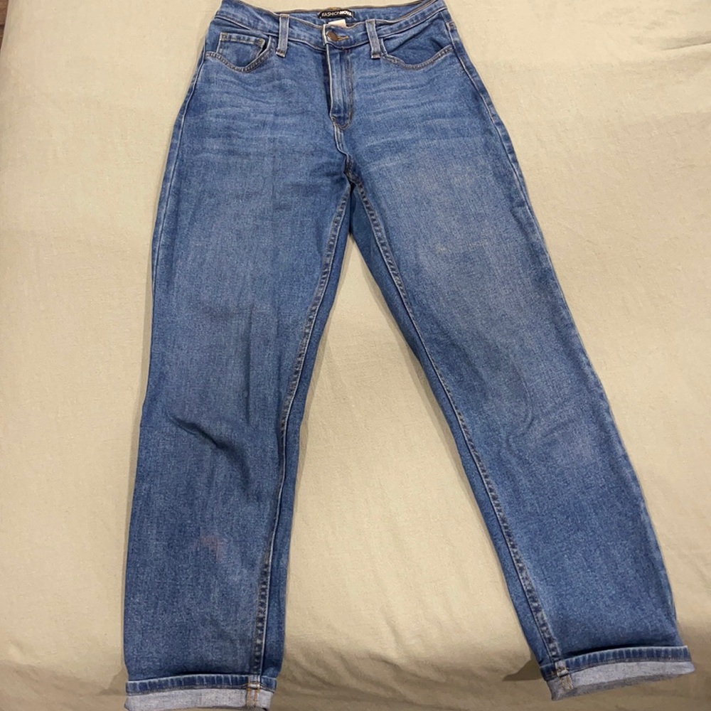 Fashion Nova High Waisted Blue Jeans